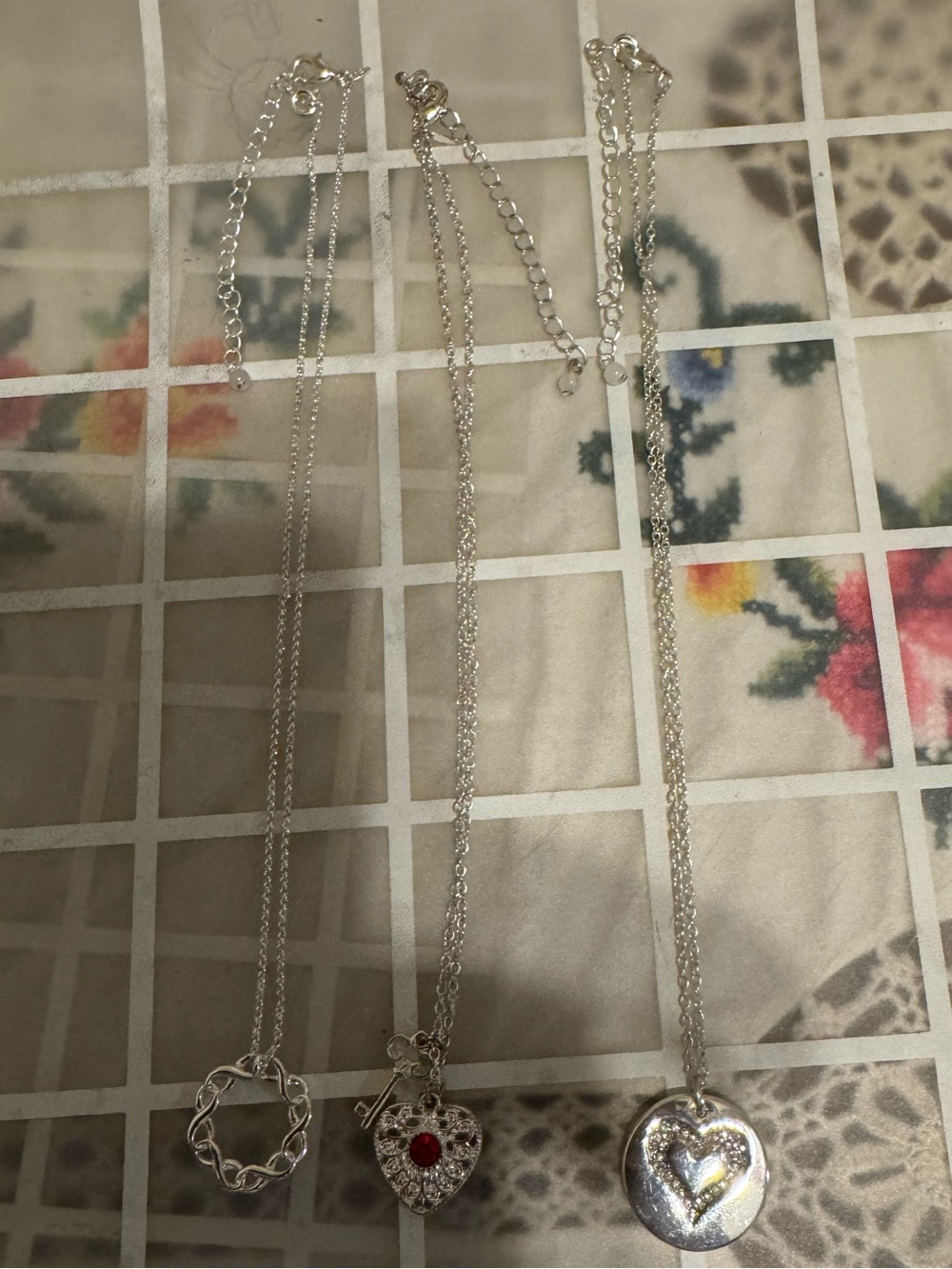 NEW Silver Pendant Necklaces Bundle of 3